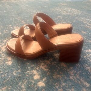 Madewell double-strap heeled leather mules